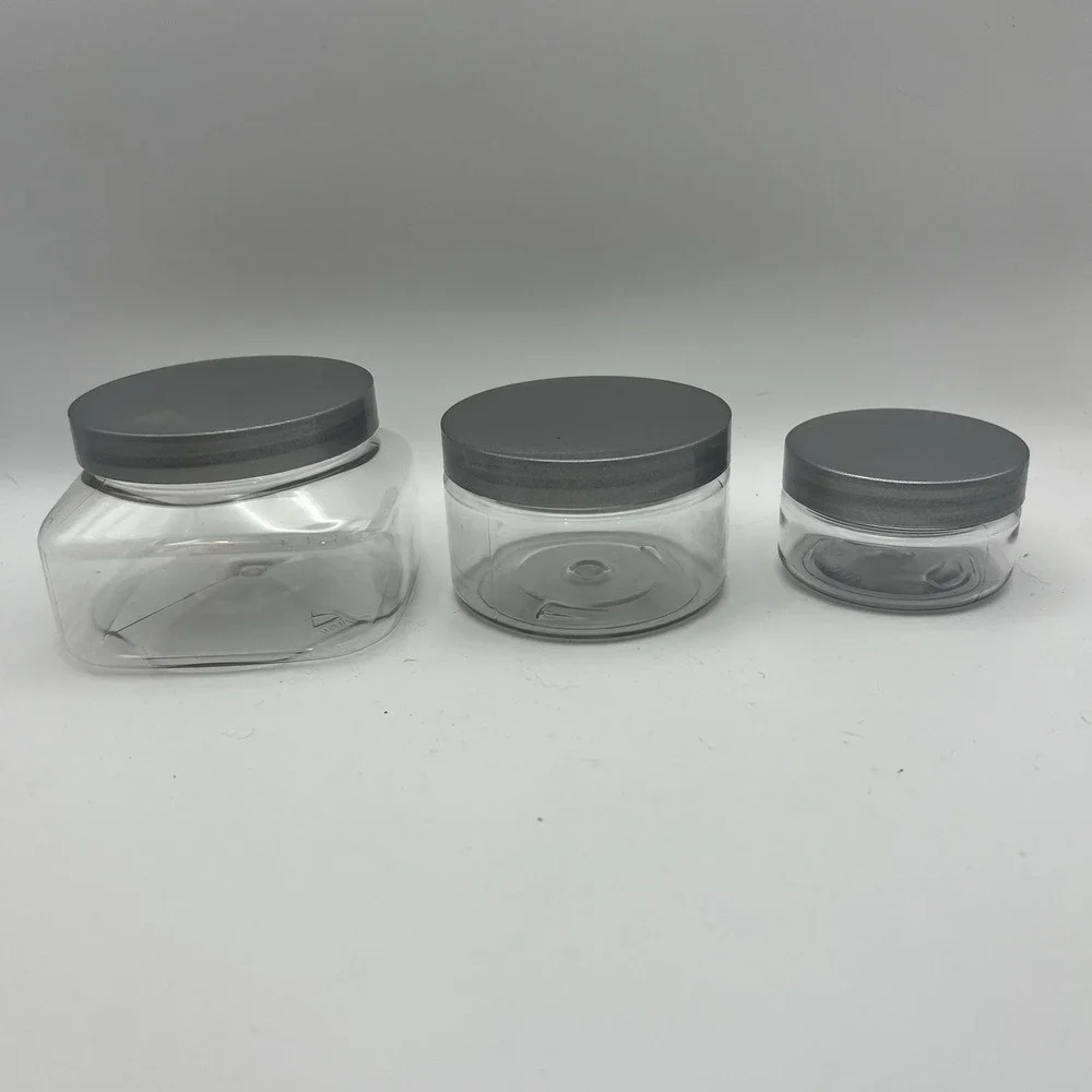 3-Piece Leak-Proof Round Travel Jars Makeup & Beauty‎ Essentials 2oz 4oz 8oz